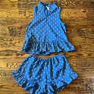 PPLA Girls 2 Piece Chambray Set